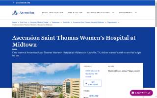 Ascension Saint Thomas Women's Hospital at Midtown website