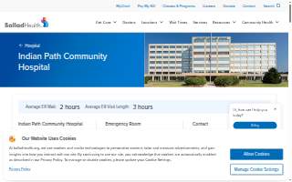 Indian Path Community Hospital website