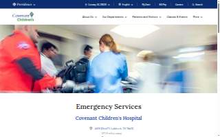 Covenant Children's Hospital Emergency Department website