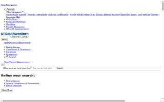 UT Southwestern Medical Center website