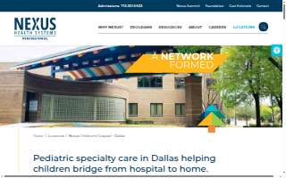 Nexus Children’s Hospital - Dallas website