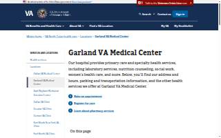 Garland Veterans Hospital website