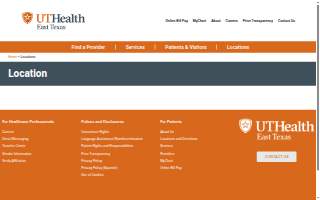 UT East Texas Tyler Regional Hospital website
