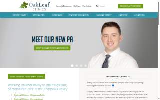 OakLeaf Clinics - Eau Claire Medical Clinic website