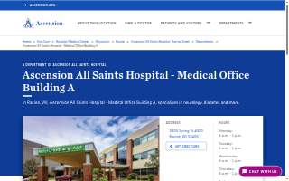 Ascension All Saints Hospital - Medical Office Building A website