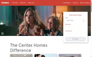 Centex Homes of Myrtle Beach website