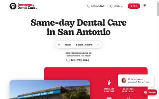 Emergency Dental Care USA of San Antonio website