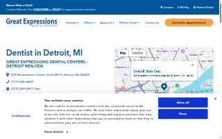 Great Expressions Dental Centers - Detroit Ren Cen website