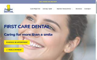 First Care Dental website