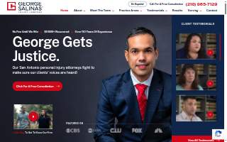 George Salinas Injury Lawyers - San Antonio website