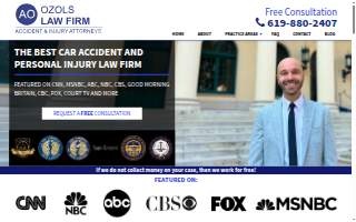 Ozols Law Firm | Car Accident & Injury Attorneys website