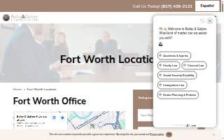 Bailey & Galyen Attorneys at Law of Fort Worth website