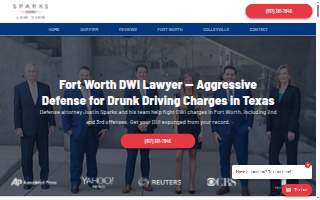 Sparks Law Firm website