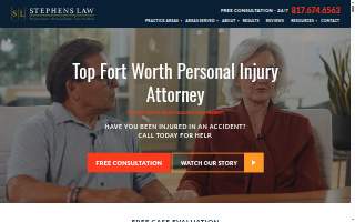 Stephens Law | Personal Injury | Wrongful Death | Truck Accidents Fort Worth Office website
