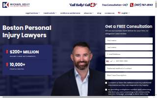 Michael Kelly Injury Lawyers of Boston website