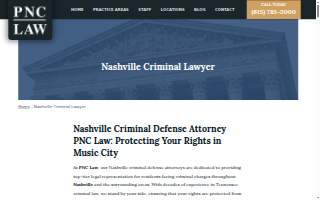 Nashville Criminal Defense Attorney PNC Law website