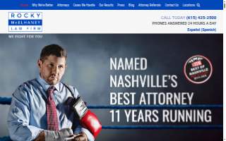 Rocky McElhaney Law Firm: Car Accident & Injury Lawyers website