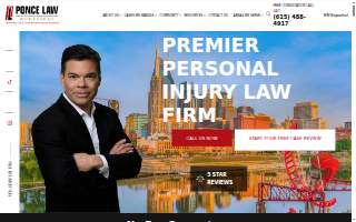 Ponce Law Tennessee Car & Truck Accident Injury Attorneys website