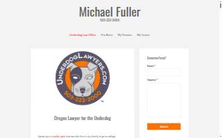 Oregon Lawyer for the Underdog Michael Fuller website