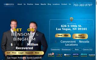 Benson & Bingham Car Accident & Personal Injury Lawyers website