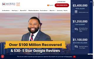 Morris Injury Law of Las Vegas website