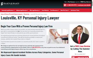 Isaacs & Isaacs Personal Injury Lawyers website
