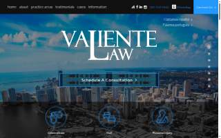 Valiente Law, P.A. website