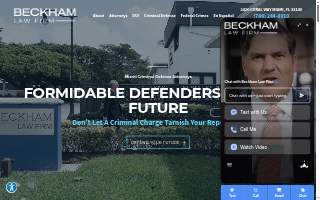 Beckham Law Firm of Miami website