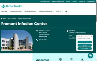PAMF Fremont Infusion Center website