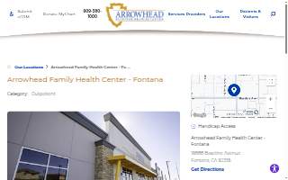 Arrowhead Fontana Family Health website