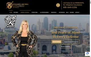 Missouri DWI & Criminal Law Center at Benjamin Law Firm, LLC website