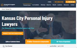 Brown & Crouppen: Kansas City Injury and Car Accident Lawyers website