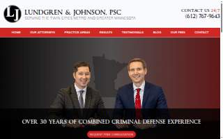 Lundgren & Johnson, PSC, Criminal Defense Attorneys of Minneapolis website