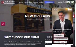 Dudley DeBosier Injury Lawyers of New Orleans website