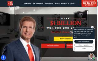 Morris Bart Personal Injury Lawyers of New Orleans website
