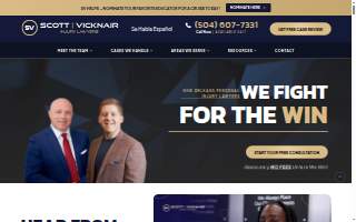 Scott Vicknair Personal Injury Lawyers of New Orleans website