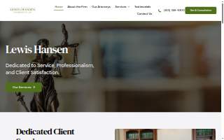 Lewis Hansen Law Firm website