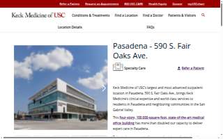 Keck Medicine of USC - Multispecialty - Pasadena website