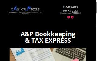 A&P Bookkeeping and Tax Express website