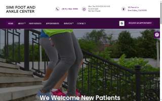 Simi Foot & Ankle Center website