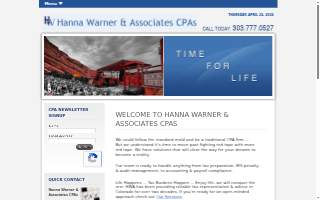 Hanna, Warner & Associates CPAs website