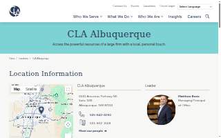 CLA (CliftonLarsonAllen) of Albuquerque website
