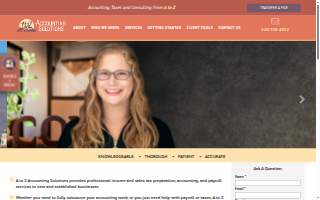 A to Z Accounting Solutions website