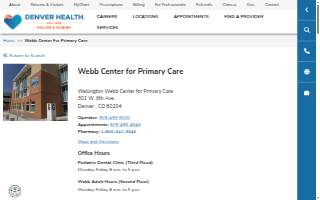 Denver Health: Webb Wellington E. Center for Primary Care (Pavilion G) website