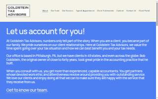 Goldstein Tax Advisors website