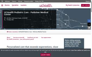 UCHealth Pediatric Care - Parkview Medical Center website