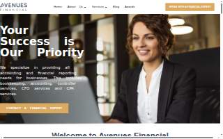 Avenues Financial website