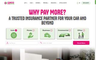 CINCO Auto Insurance of Dallas website