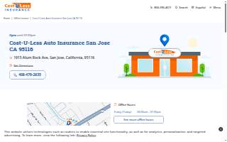 Cost-U-Less Insurance of San Jose website