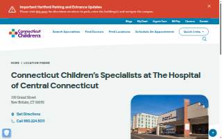 Connecticut Children's at The Hospital of Central Connecticut website
